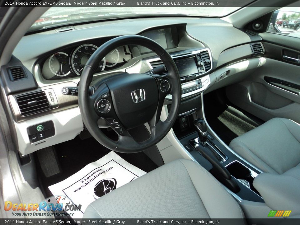 2014 Honda Accord EX-L V6 Sedan Modern Steel Metallic / Gray Photo #6