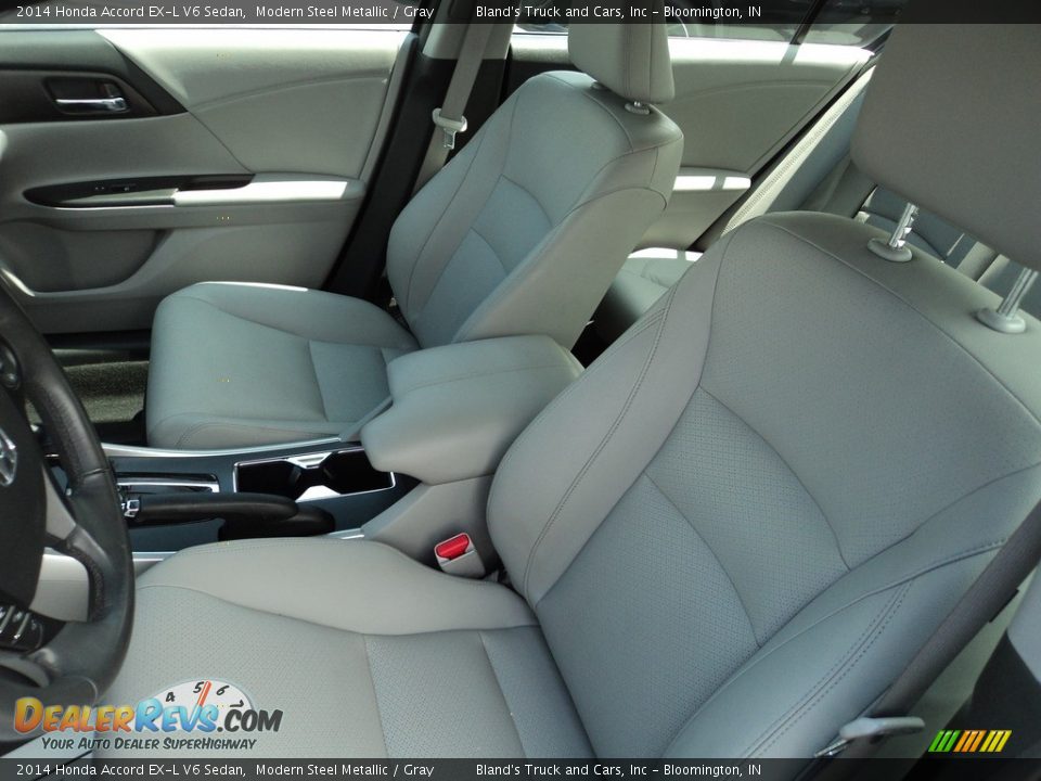 2014 Honda Accord EX-L V6 Sedan Modern Steel Metallic / Gray Photo #7