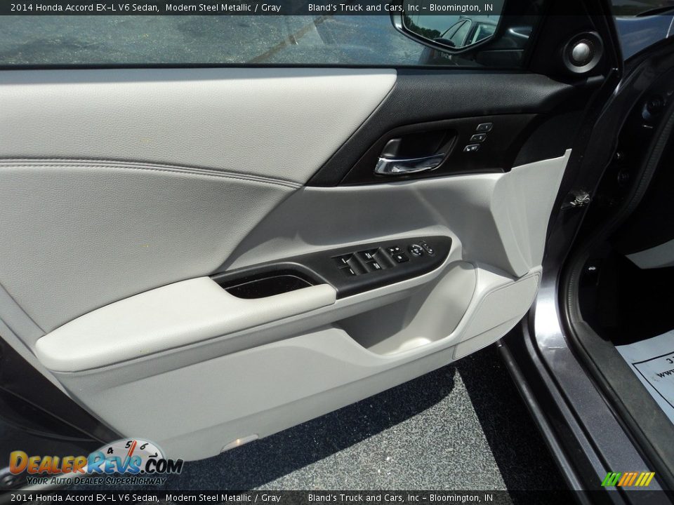 2014 Honda Accord EX-L V6 Sedan Modern Steel Metallic / Gray Photo #9