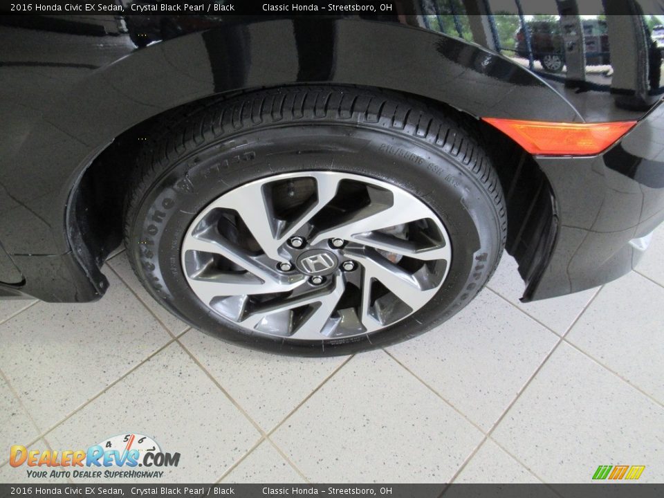 2016 Honda Civic EX Sedan Crystal Black Pearl / Black Photo #5