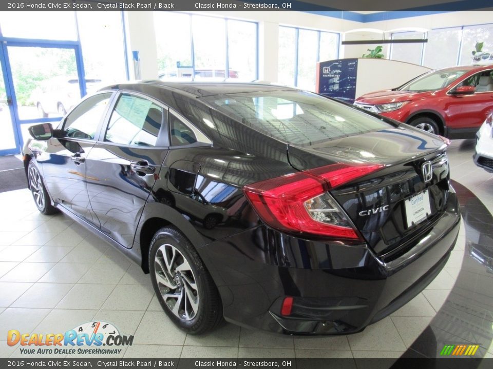 2016 Honda Civic EX Sedan Crystal Black Pearl / Black Photo #9