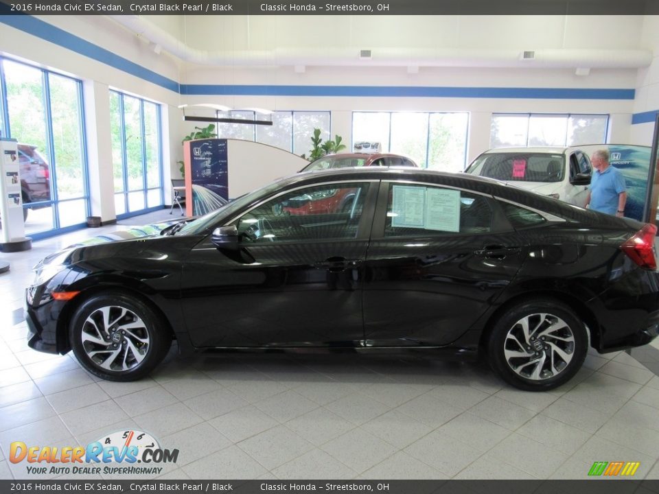 2016 Honda Civic EX Sedan Crystal Black Pearl / Black Photo #10