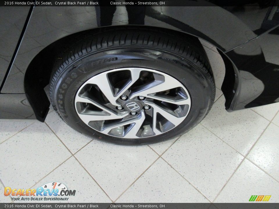 2016 Honda Civic EX Sedan Crystal Black Pearl / Black Photo #11