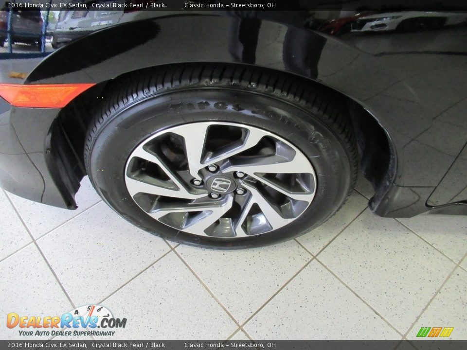 2016 Honda Civic EX Sedan Crystal Black Pearl / Black Photo #12