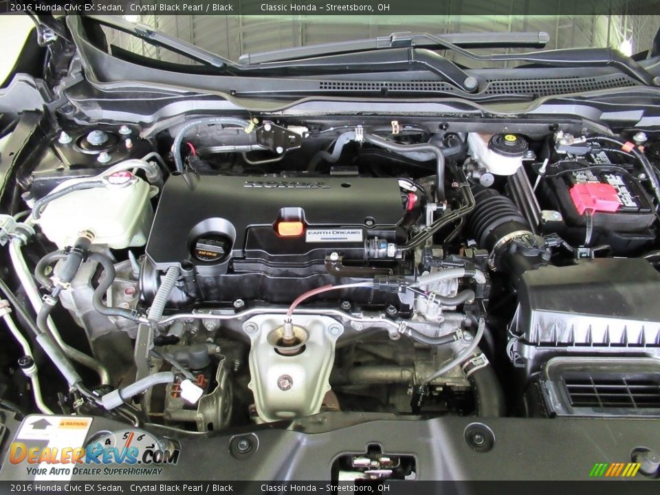 2016 Honda Civic EX Sedan Crystal Black Pearl / Black Photo #13