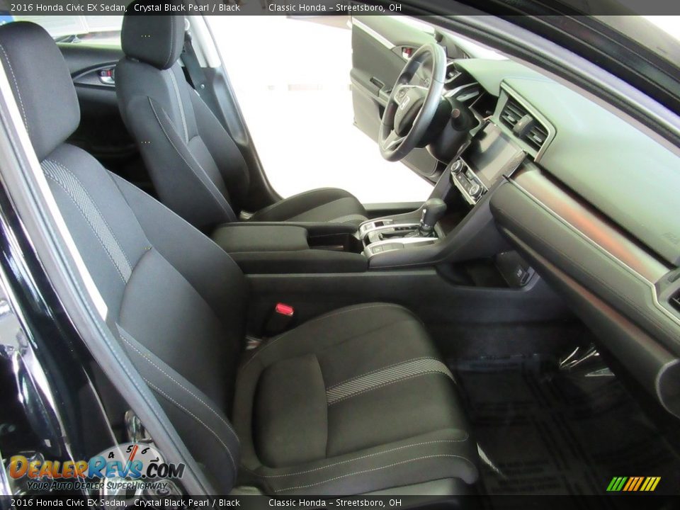 2016 Honda Civic EX Sedan Crystal Black Pearl / Black Photo #16