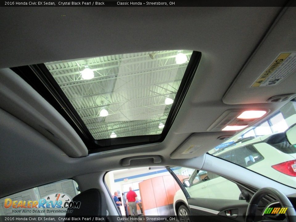 2016 Honda Civic EX Sedan Crystal Black Pearl / Black Photo #17