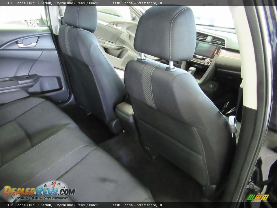 2016 Honda Civic EX Sedan Crystal Black Pearl / Black Photo #19