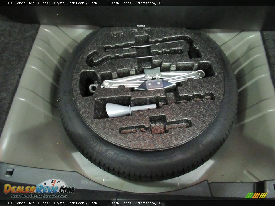 2016 Honda Civic EX Sedan Crystal Black Pearl / Black Photo #22