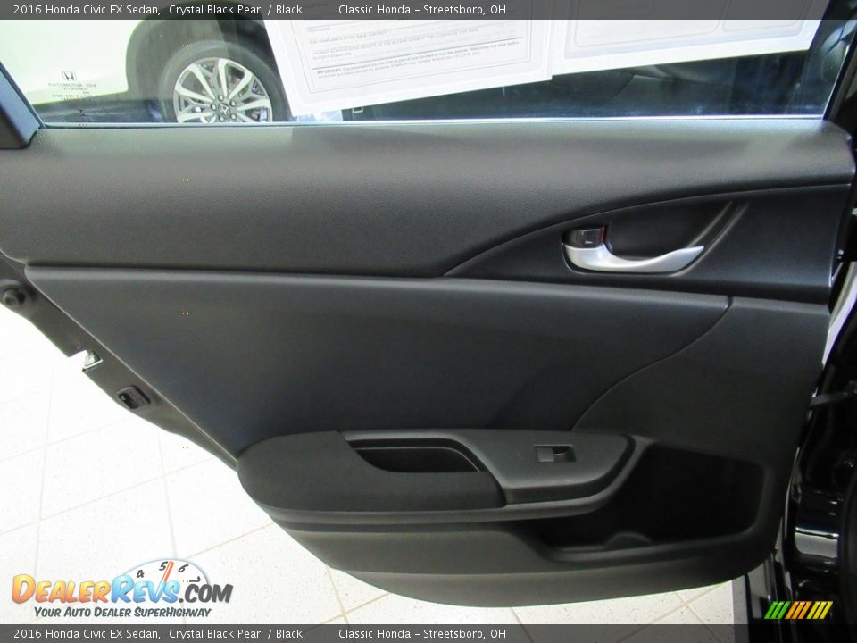 2016 Honda Civic EX Sedan Crystal Black Pearl / Black Photo #23