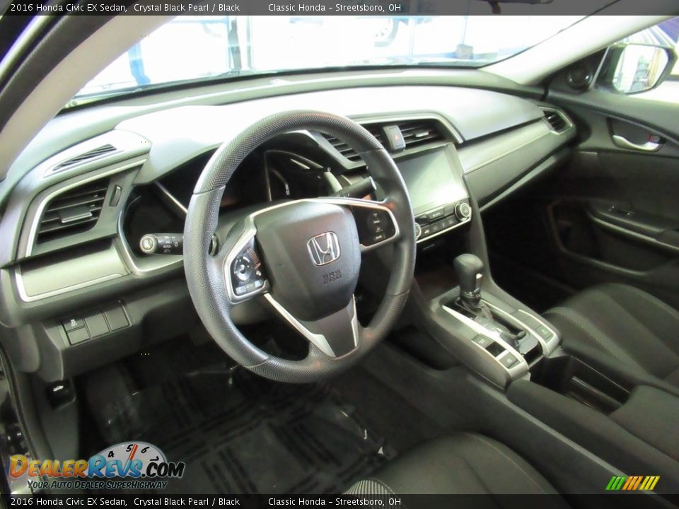 2016 Honda Civic EX Sedan Crystal Black Pearl / Black Photo #27