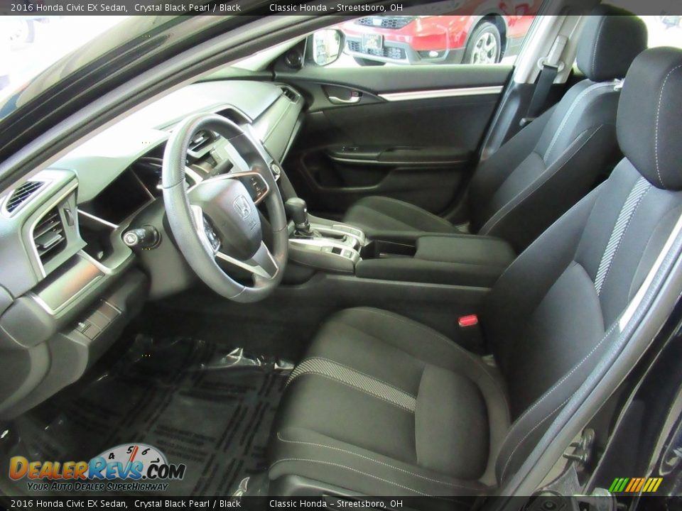 2016 Honda Civic EX Sedan Crystal Black Pearl / Black Photo #28