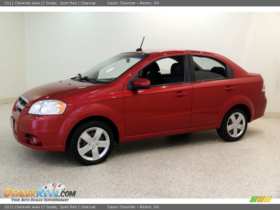 2011 Chevrolet Aveo LT Sedan Sport Red / Charcoal Photo #3