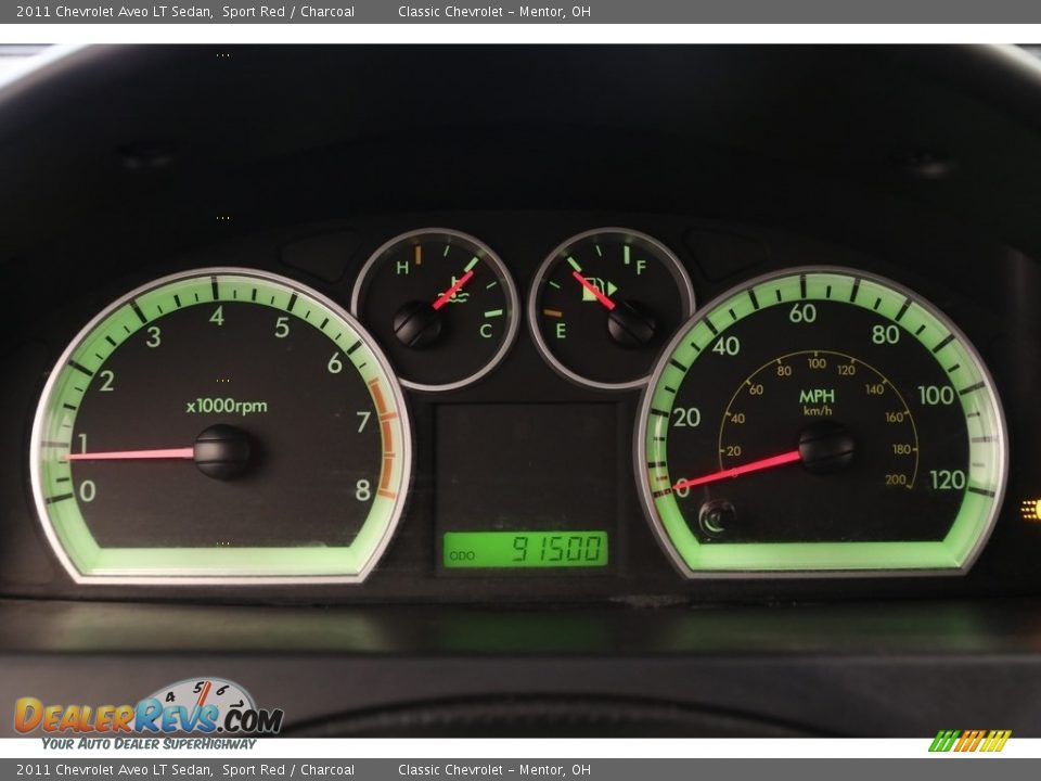 2011 Chevrolet Aveo LT Sedan Sport Red / Charcoal Photo #8