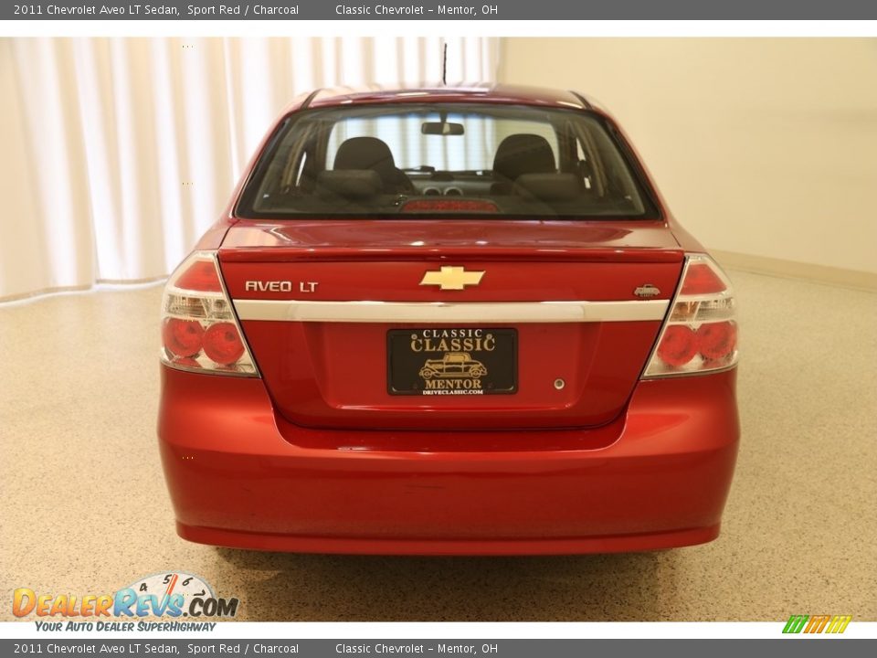 2011 Chevrolet Aveo LT Sedan Sport Red / Charcoal Photo #17