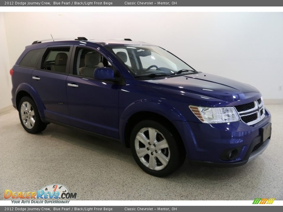 2012 Dodge Journey Crew Blue Pearl / Black/Light Frost Beige Photo #1