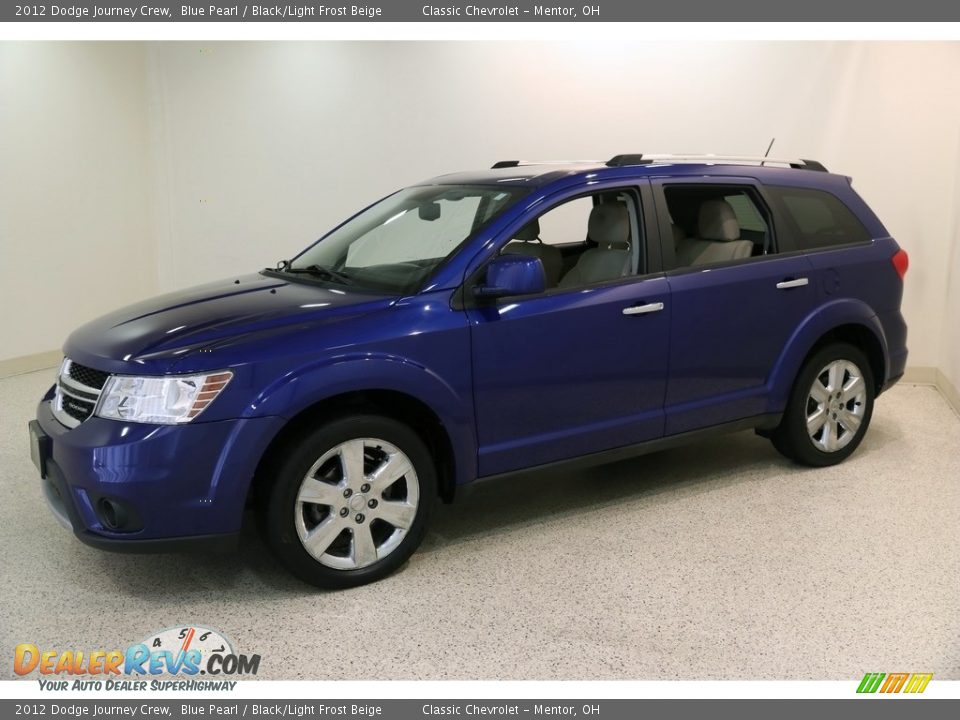 2012 Dodge Journey Crew Blue Pearl / Black/Light Frost Beige Photo #3