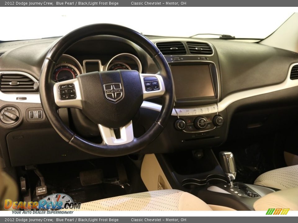 2012 Dodge Journey Crew Blue Pearl / Black/Light Frost Beige Photo #6