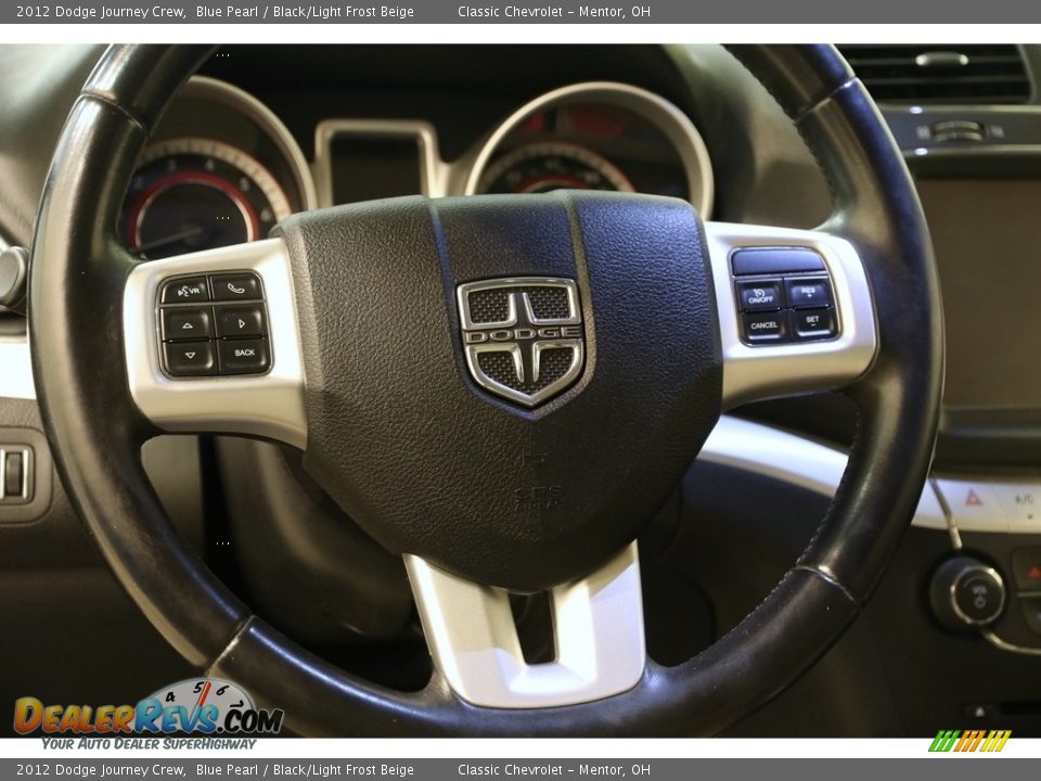 2012 Dodge Journey Crew Blue Pearl / Black/Light Frost Beige Photo #7