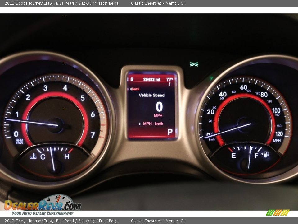 2012 Dodge Journey Crew Blue Pearl / Black/Light Frost Beige Photo #8