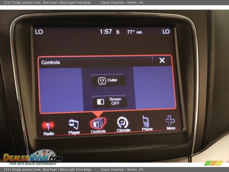 2012 Dodge Journey Crew Blue Pearl / Black/Light Frost Beige Photo #11