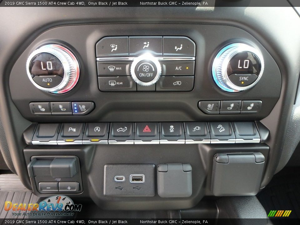 Controls of 2019 GMC Sierra 1500 AT4 Crew Cab 4WD Photo #19