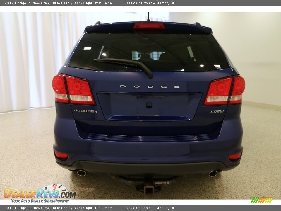 2012 Dodge Journey Crew Blue Pearl / Black/Light Frost Beige Photo #19
