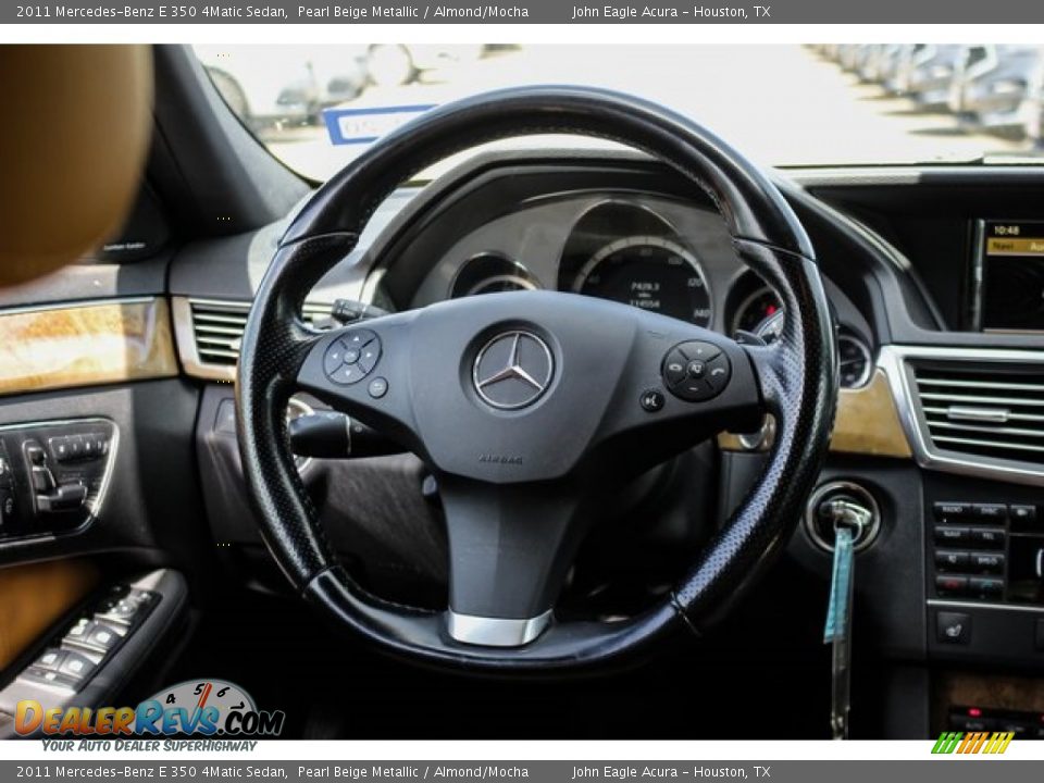 2011 Mercedes-Benz E 350 4Matic Sedan Pearl Beige Metallic / Almond/Mocha Photo #27