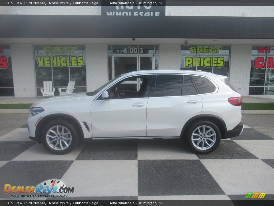 2019 BMW X5 xDrive40i Alpine White / Canberra Beige Photo #1