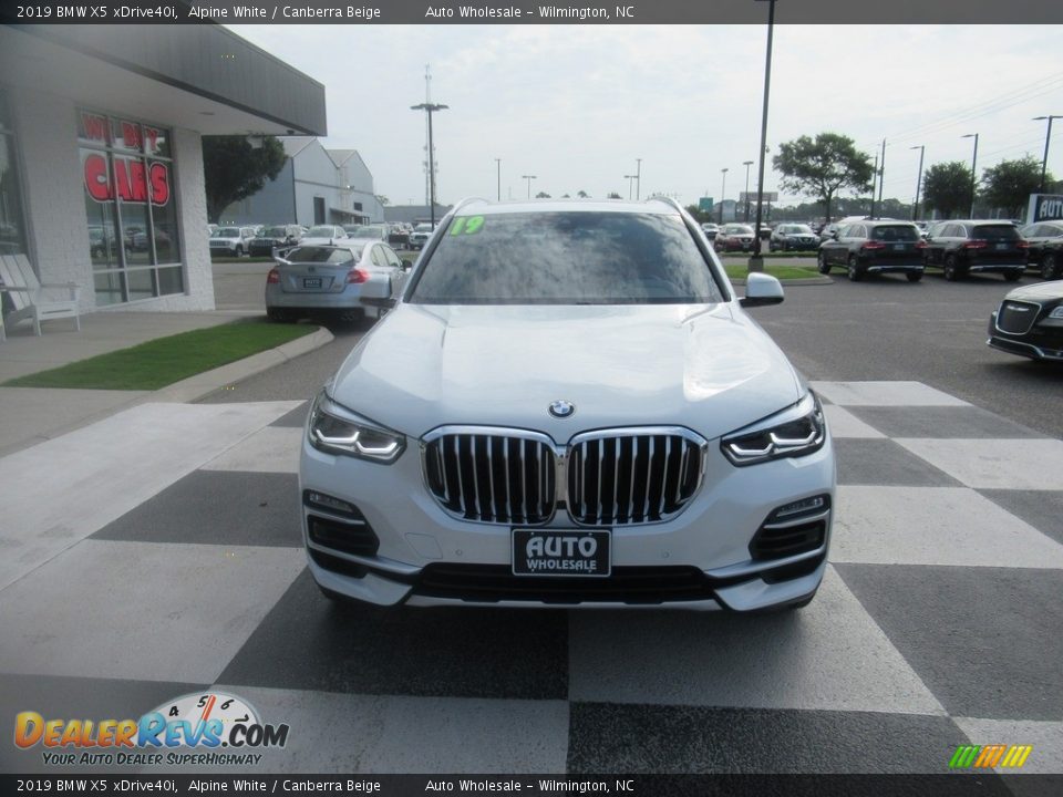 2019 BMW X5 xDrive40i Alpine White / Canberra Beige Photo #2
