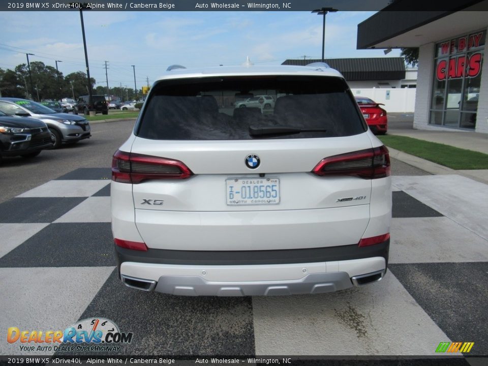 2019 BMW X5 xDrive40i Alpine White / Canberra Beige Photo #4