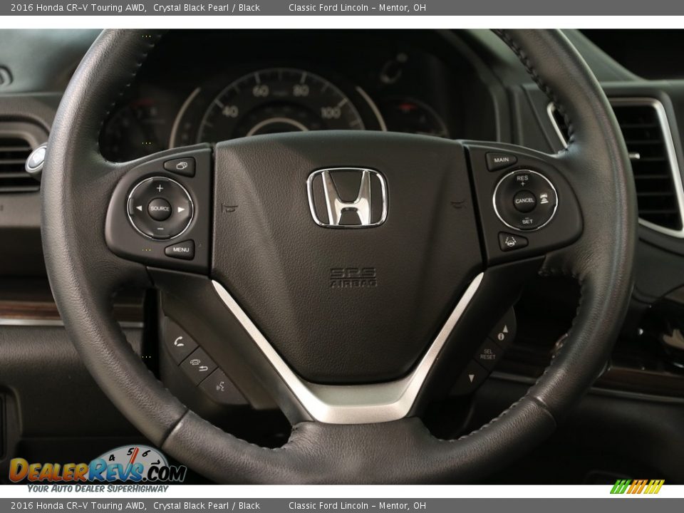 2016 Honda CR-V Touring AWD Crystal Black Pearl / Black Photo #8