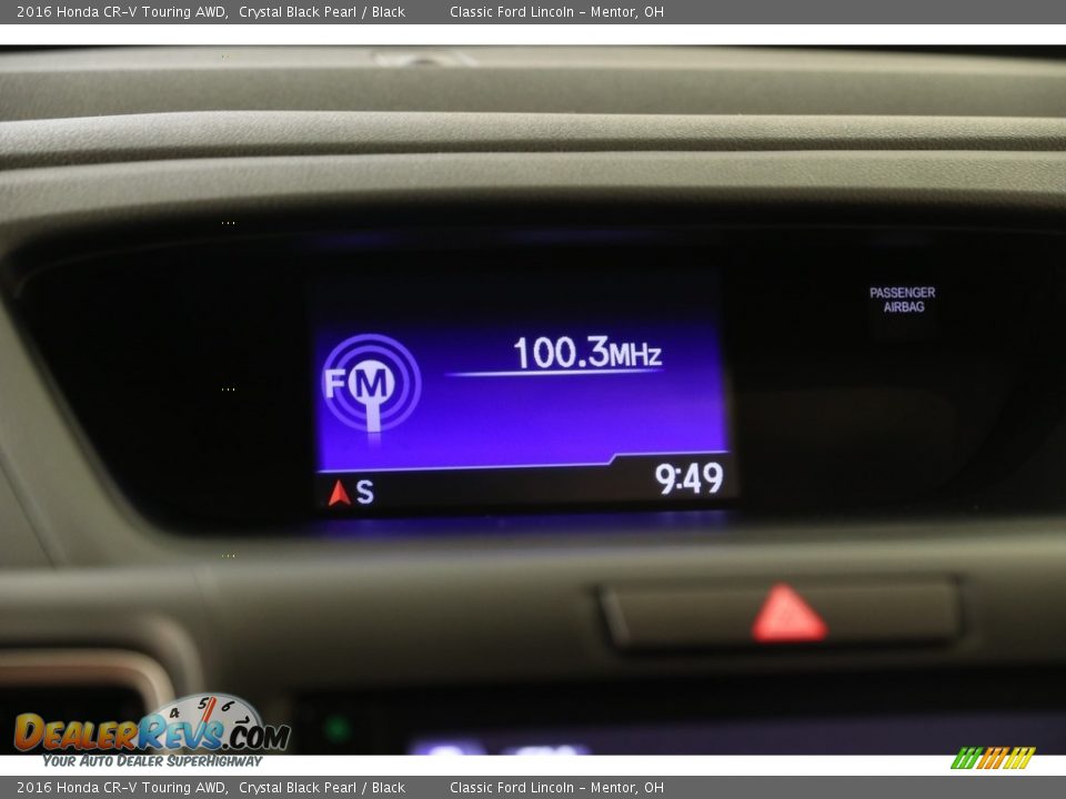 2016 Honda CR-V Touring AWD Crystal Black Pearl / Black Photo #11