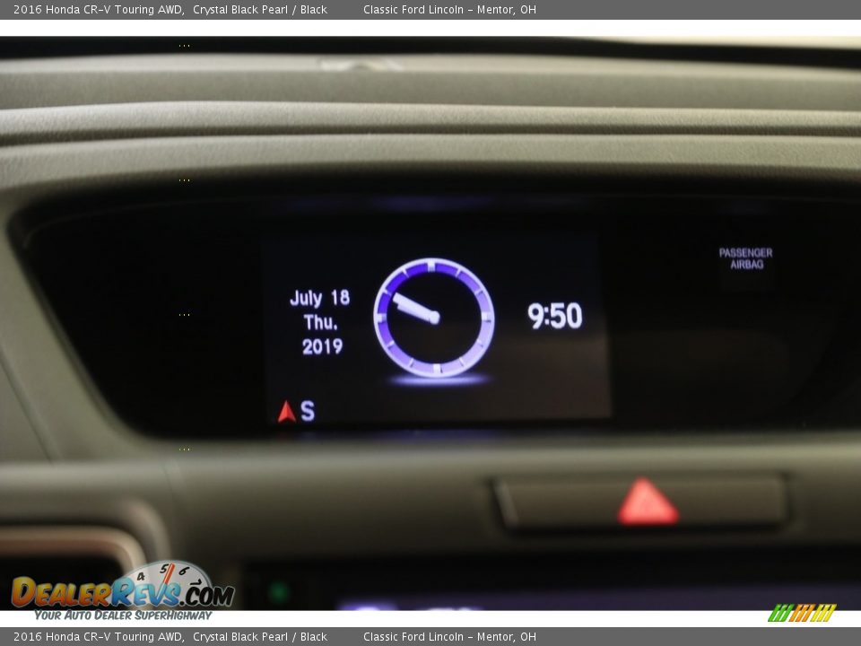 2016 Honda CR-V Touring AWD Crystal Black Pearl / Black Photo #12
