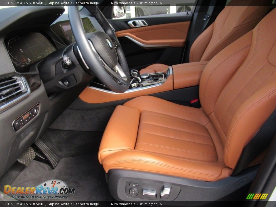 2019 BMW X5 xDrive40i Alpine White / Canberra Beige Photo #10