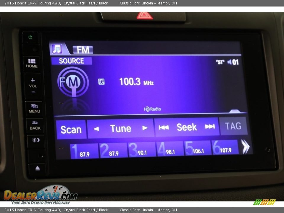 2016 Honda CR-V Touring AWD Crystal Black Pearl / Black Photo #16