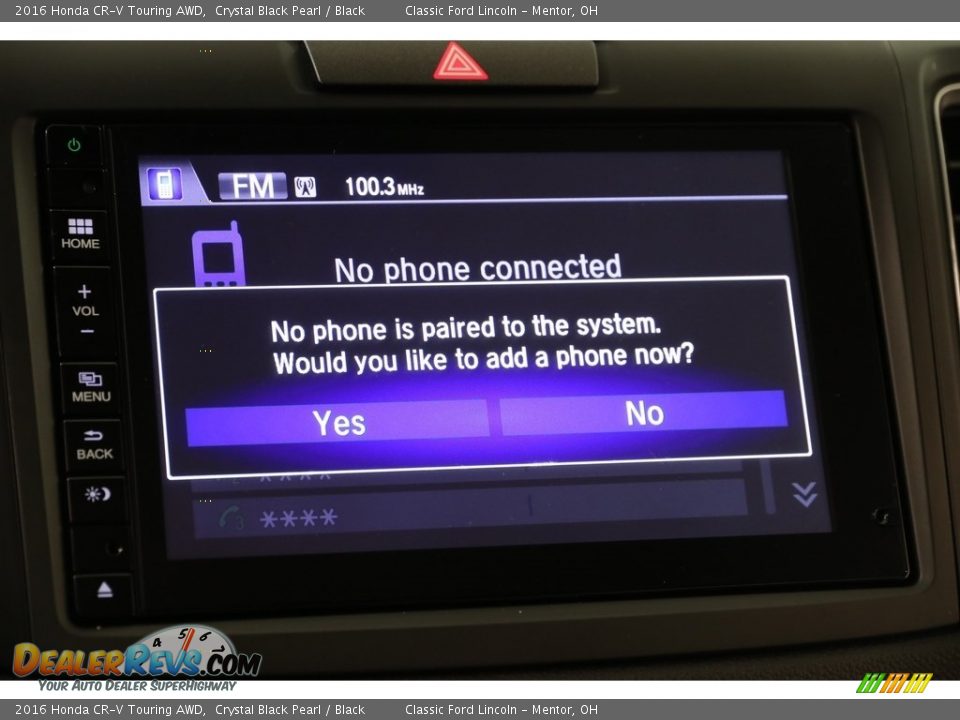 2016 Honda CR-V Touring AWD Crystal Black Pearl / Black Photo #17