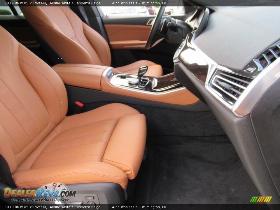 2019 BMW X5 xDrive40i Alpine White / Canberra Beige Photo #13