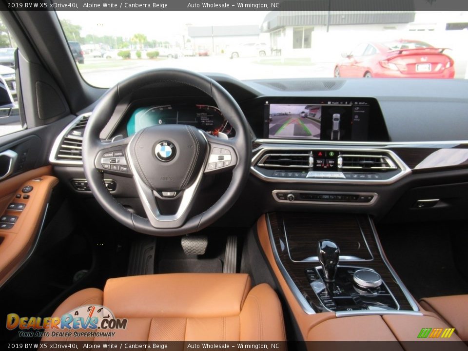 2019 BMW X5 xDrive40i Alpine White / Canberra Beige Photo #15