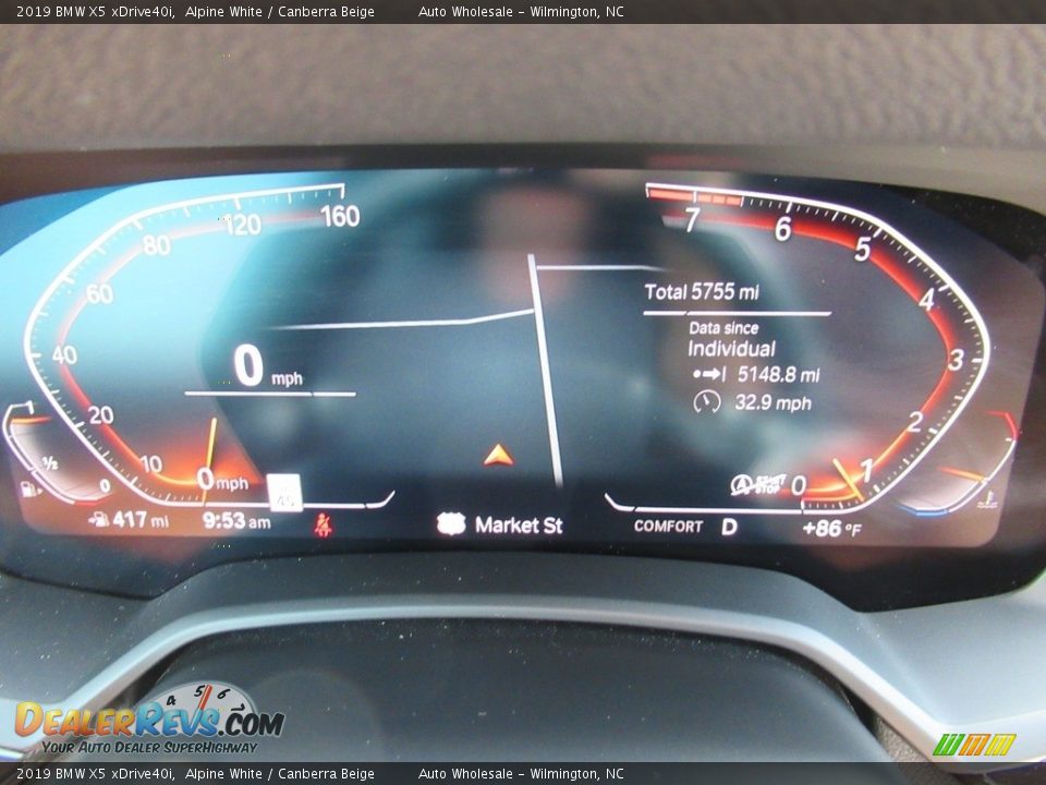 2019 BMW X5 xDrive40i Alpine White / Canberra Beige Photo #16