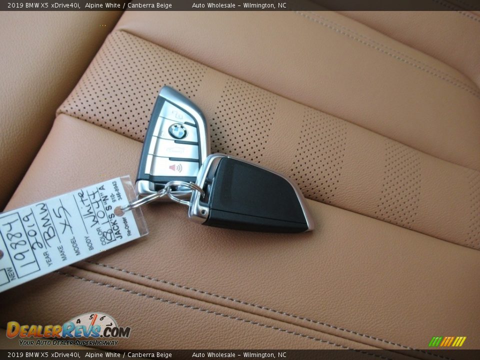 2019 BMW X5 xDrive40i Alpine White / Canberra Beige Photo #20
