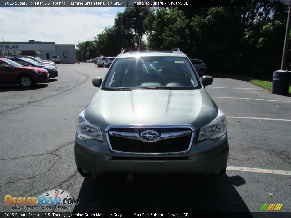 2015 Subaru Forester 2.5i Touring Jasmine Green Metallic / Gray Photo #3