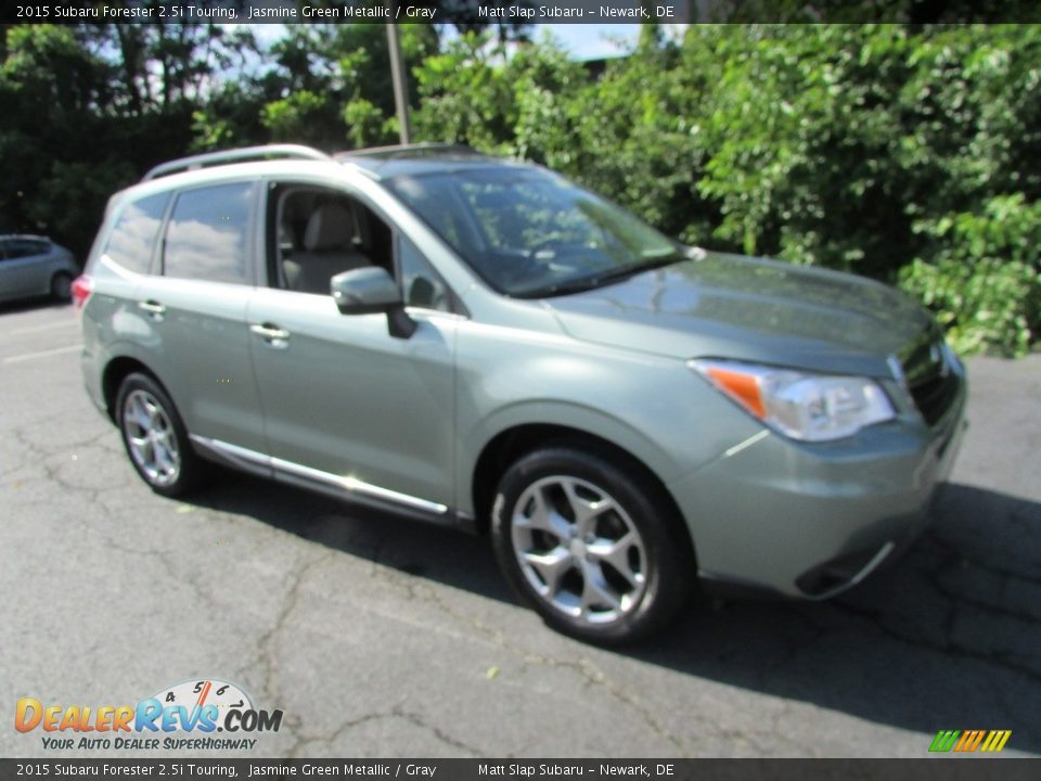 2015 Subaru Forester 2.5i Touring Jasmine Green Metallic / Gray Photo #4