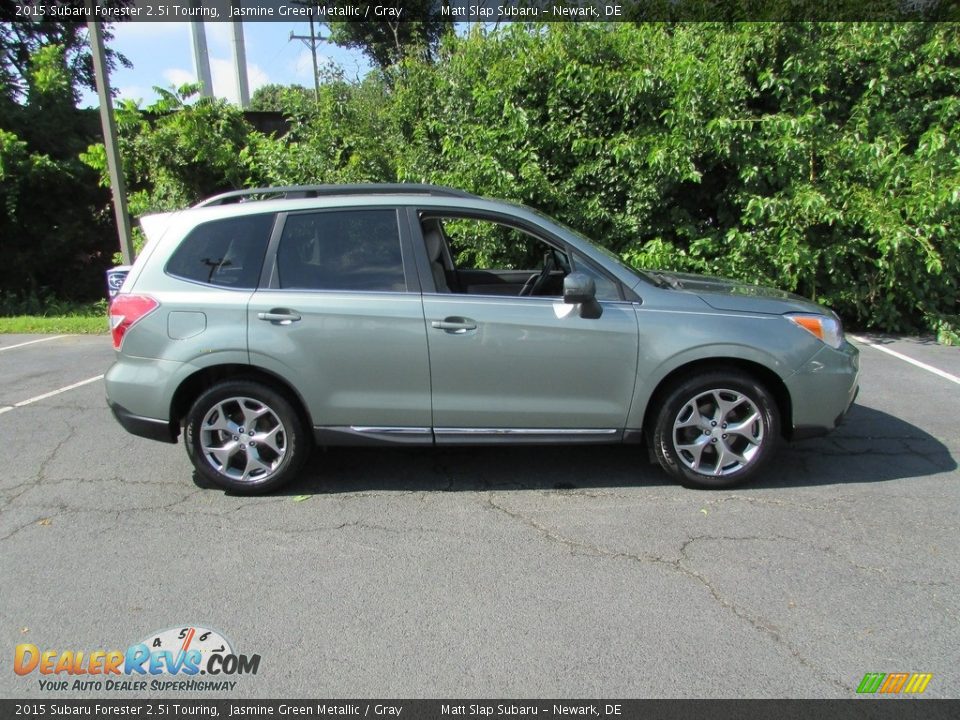 2015 Subaru Forester 2.5i Touring Jasmine Green Metallic / Gray Photo #5