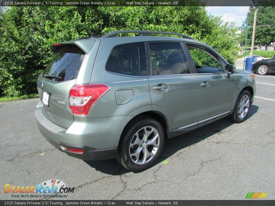 2015 Subaru Forester 2.5i Touring Jasmine Green Metallic / Gray Photo #6