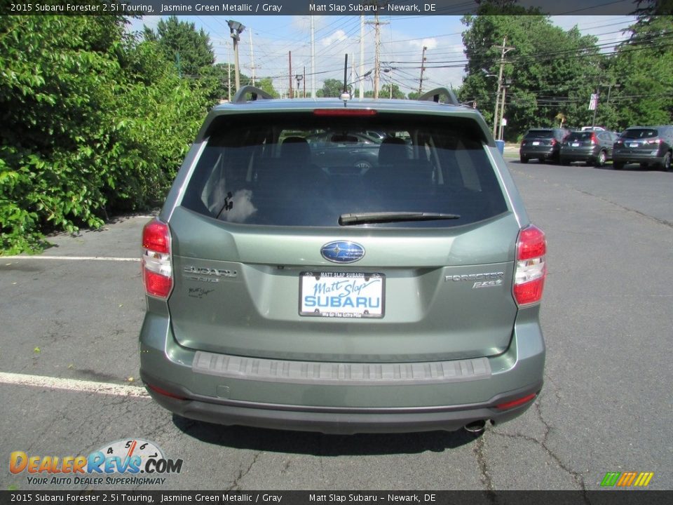 2015 Subaru Forester 2.5i Touring Jasmine Green Metallic / Gray Photo #7