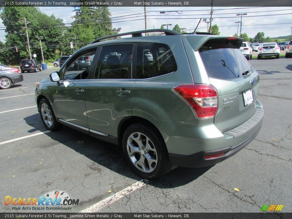 2015 Subaru Forester 2.5i Touring Jasmine Green Metallic / Gray Photo #8