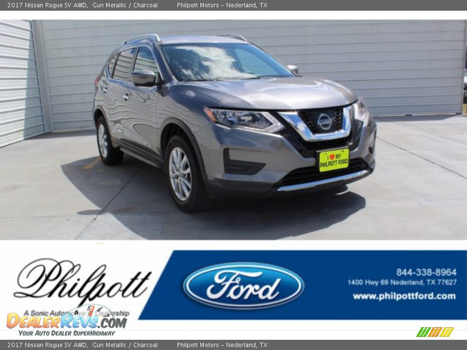 2017 Nissan Rogue SV AWD Gun Metallic / Charcoal Photo #1