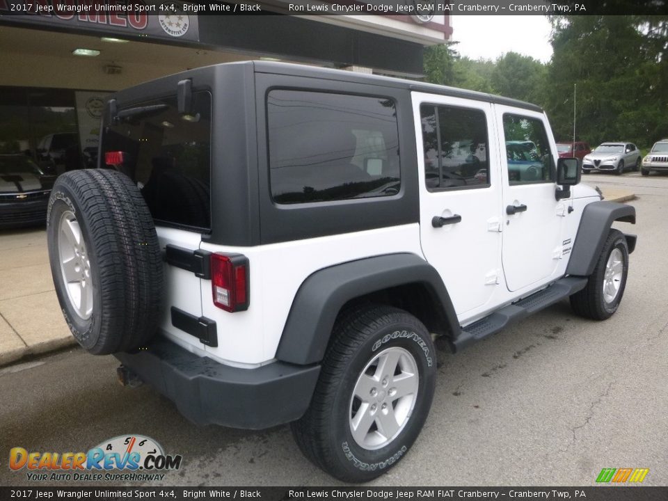 2017 Jeep Wrangler Unlimited Sport 4x4 Bright White / Black Photo #2