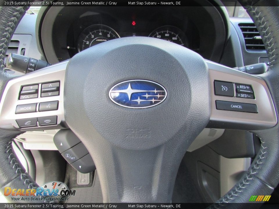 2015 Subaru Forester 2.5i Touring Jasmine Green Metallic / Gray Photo #11